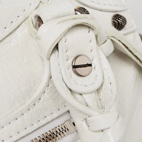 Balenciaga White Leather Neo Cagole XS Crossbody Bag - Picture 6 of 12